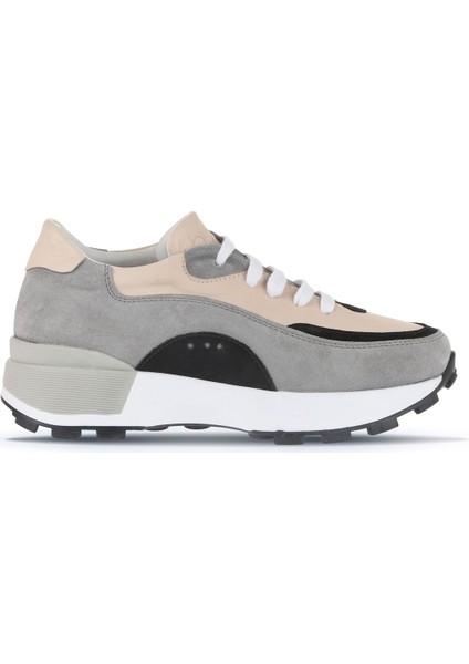 Gri Mutli Deri Kadın Spor Ayakkabı 01WA8301