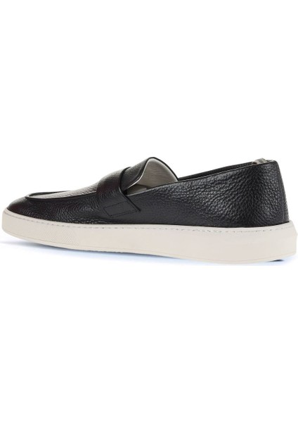 Siyah Flotter Deri Erkek Loafer 01MA8100 fırsatları