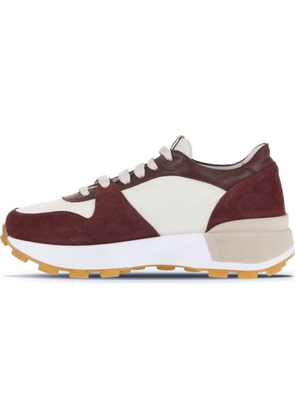Bordo Beyaz Deri-Süet Kadın Spor Ayakkabı 01WA8300 modelleri