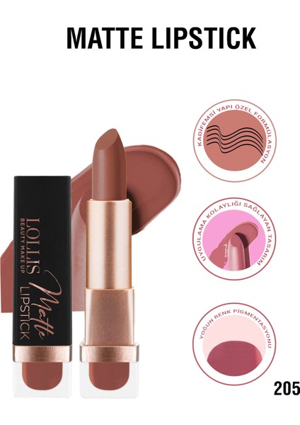 Matte Lipstick 205 / Mat Ruj 205 modelleri