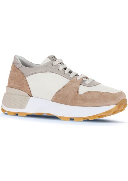 Pudra Beyaz Deri-Süet Kadın Spor Ayakkabı 01WA8300 fiyatları