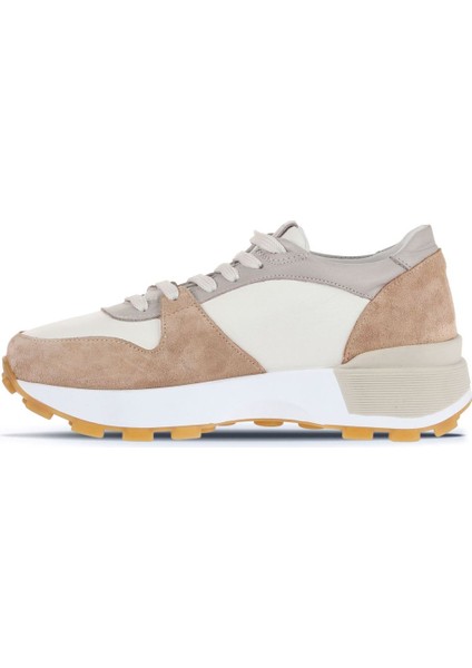 Pudra Beyaz Deri-Süet Kadın Spor Ayakkabı 01WA8300 modelleri