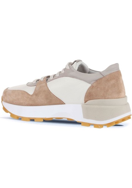 Pudra Beyaz Deri-Süet Kadın Spor Ayakkabı 01WA8300 fırsatları