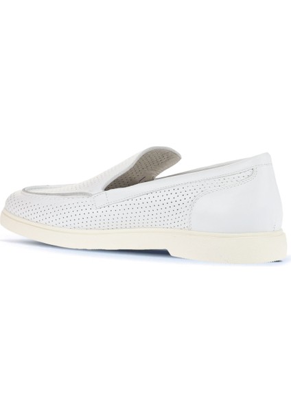 Beyaz Flotter Deri Erkek Loafer 01MA8200 fırsatları