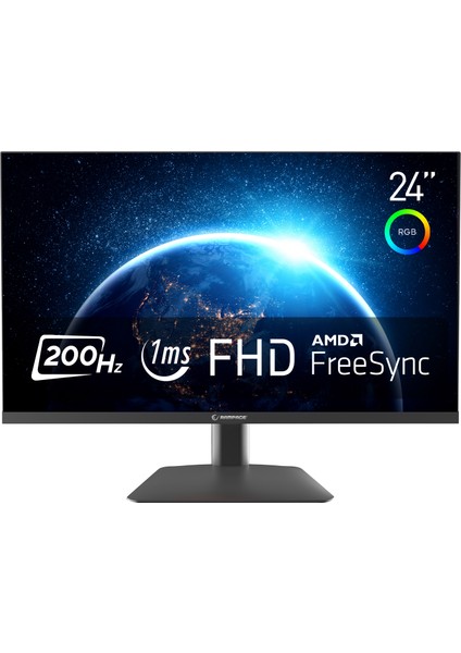 RM-244S FLASH 24" 200Hz 1ms CSOT VA Full HD Freesync RGB Pivot PC Flat Oyuncu Monitörü