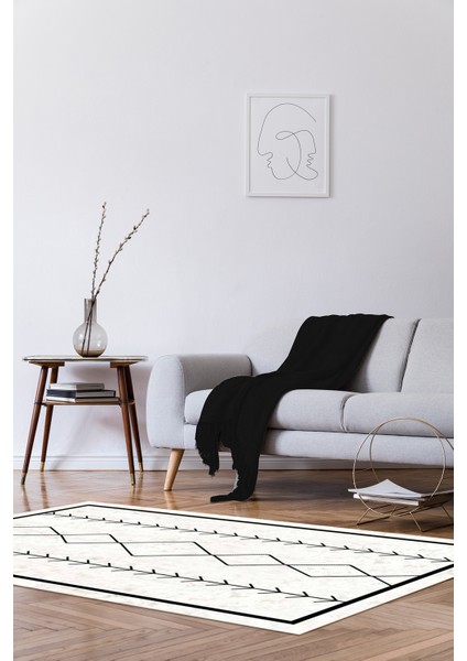 Dijital Baskı Kaymaz Taban Modern Yıkanabilir Dekoratif Geometrik Desenli Salon Halısı Oturma Odası modelleri