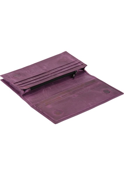 Deri Unisex Portföy Cüzdanı Mor BC424-12 fiyatları