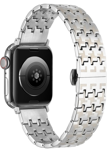 Apple Watch 38 / 40 / 41 mm Çizilmez ve Paslanmaz Ayarlanabilir Premium Çelik Kordon