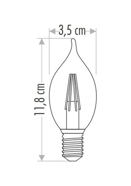 5 Adet 4W Rustik LED Dekoratif Buji Amber