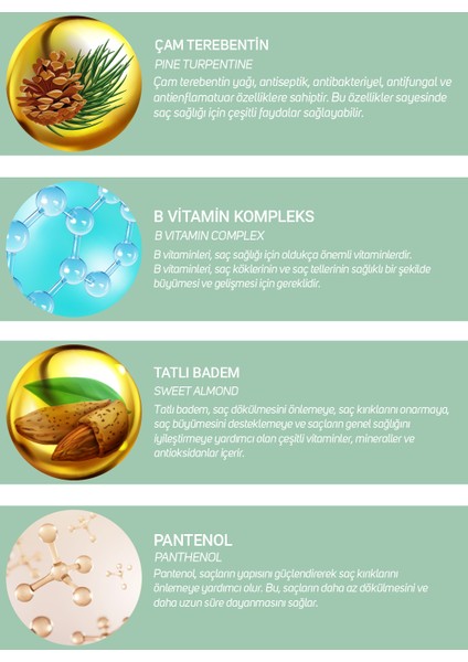 Çam Terebentin ve Tatlı Badem Özlü B Vitamin Şampuan 700 ml fırsatları