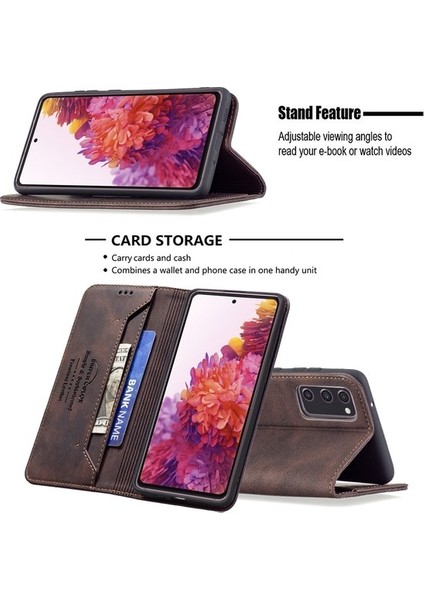 Samsung Galaxy S20 Fe Için Manyetik Rfıd Kılıf Kahverengi (Yurt Dışından) fırsatları