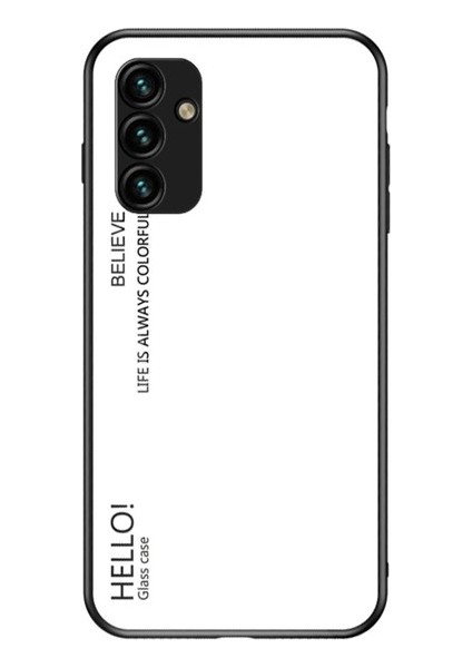 Samsung Galaxy A34 5g Gradyan Renk Bırakma Koşullu Telefon Kılıfı Temperlenmiş Cam + Pc + Tpu Koruyucu Kılıf (Yurt Dışından)
