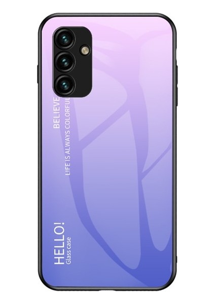 Urban Glow Samsung Galaxy A34 5g Gradyan Renk Bırakma Koşullu Telefon Kılıfı Temperlenmiş Cam + Pc + Tpu Koruyucu Kılıf (Yurt Dışından)