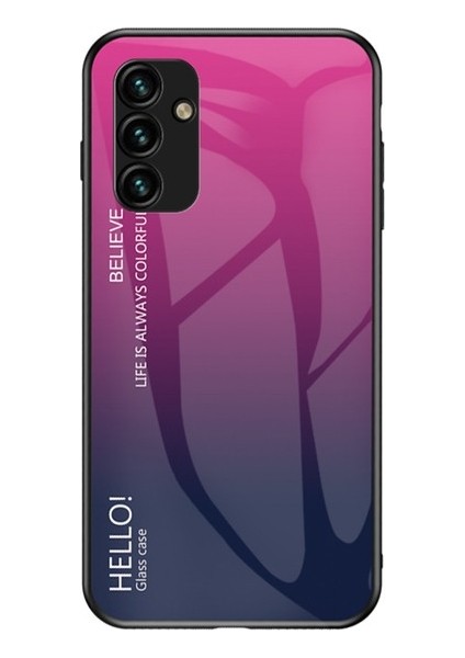 Samsung Galaxy A34 5g Gradyan Renk Bırakma Koşullu Telefon Kılıfı Temperlenmiş Cam + Pc + Tpu Koruyucu Kılıf (Yurt Dışından)