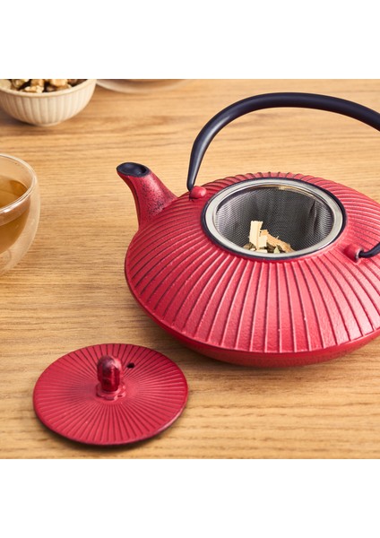 Japanese Döküm Demlik/Teapot 800 Ml Kırmızı