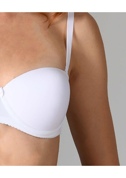 Nbb Destekli Push-Up Straplez Cuplı Basic Sütyen- 3520