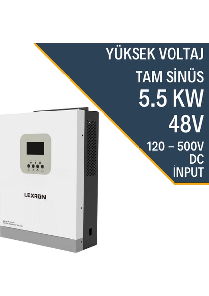 Lexron® 5.5kw Mppt Paralel 120-500V Pv Input 100A Mppt Inverter Parallenebilir EA93415647