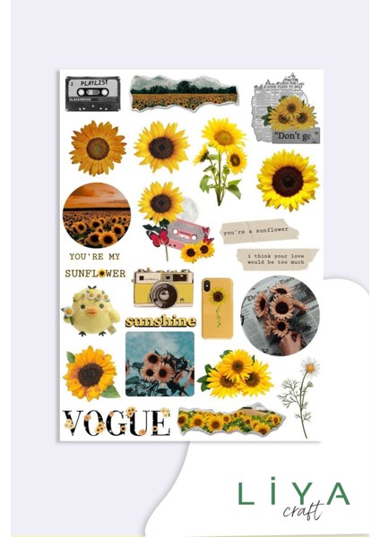 Vouge Sticker Planner Ajanda Bullet Journal Için Uygun Set