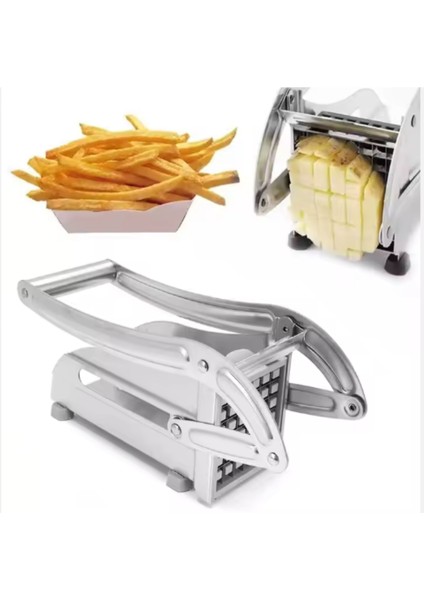 Ev Tipi Paslanmaz Çelik Patates Cipsi Sebze Salatalık Dilimleme Makinesi Manuel Patates Kesici Patates Kızartması