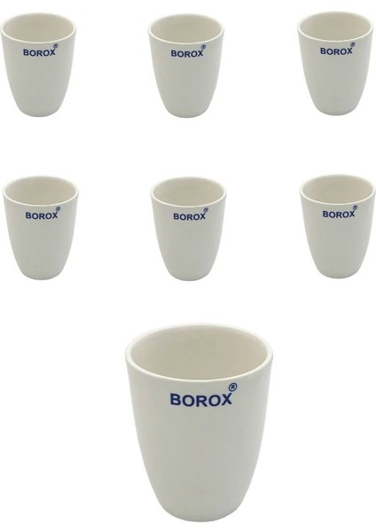 Porselen Kroze - Uzun Form - 35ML - Tall Form Crucible - 6 Adetlik Toptan Set