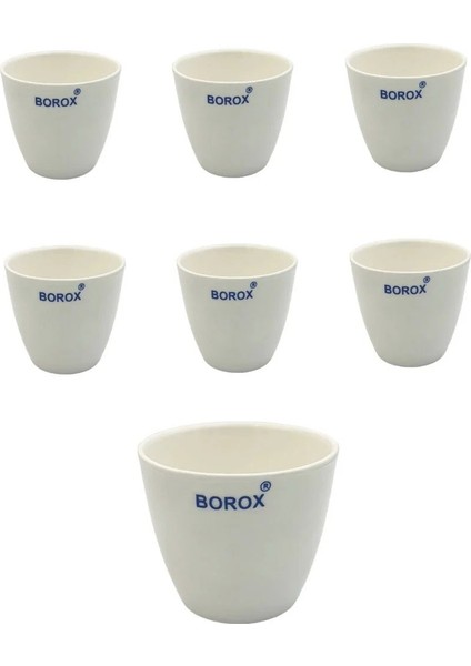 Porselen Kroze - Orta Form - 20ML - Medium Form Crucible - 6 Adetlik Toptan Set