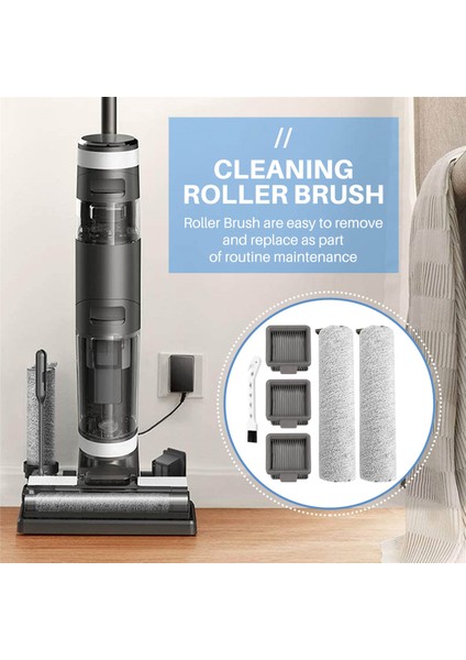 H11 / H11 Max Islak ve Kuru Elektrikli Süpürge Yedek Parça Aksesuarları Için Rulo Fırça Hepa Filtre Değişimi (Yurt Dışından)