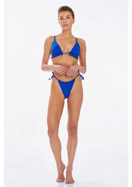 LAPİENO Kadın Saks Üçgen Bikini C1T8N7O3