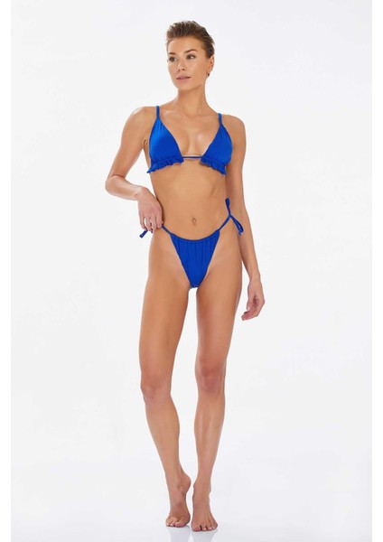 LAPİENO Kadın Saks Üçgen Bikini C1T8N7O3