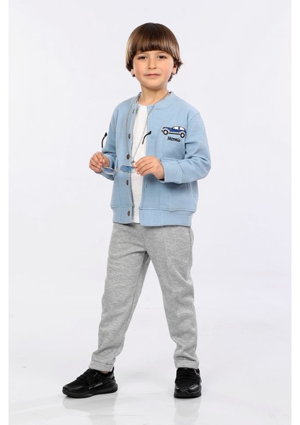 Erkek Çocuk Ceket-T-Shirt ve Pantolonlu 3 Lü Takım VF24KMR51107