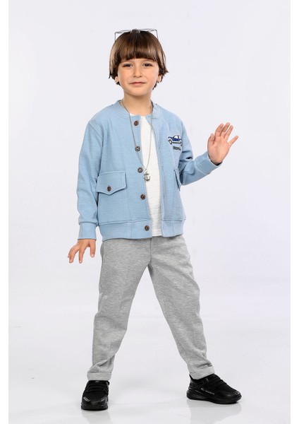 Erkek Çocuk Ceket-T-Shirt ve Pantolonlu 3 Lü Takım VF24KMR51107 fiyatları