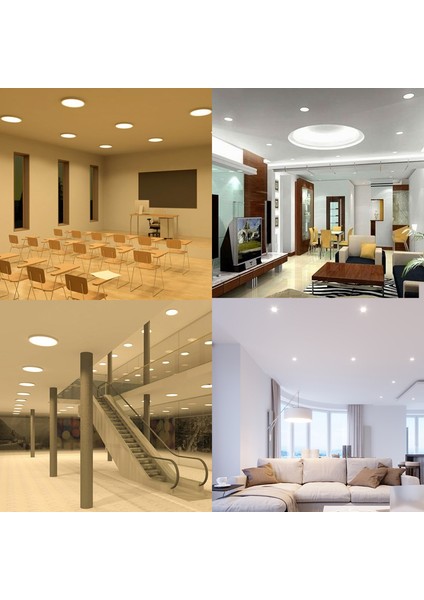24W Yuvarlak Sıva Altı Ayarlanabilir Geçmeli Backlight LED Panel 3000K Günışığı