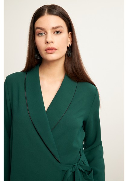 Biyeli Ceket Pantolon Takım - Zümrüt