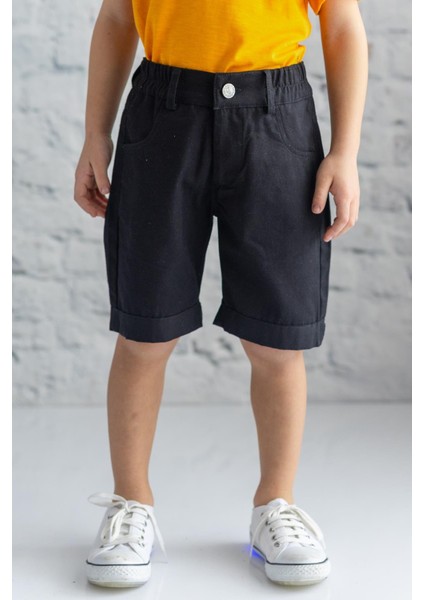 Erkek Çocuk Gabardin Düz Şort