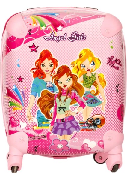 Angel Girls Kız Çocuk Valizi Pembe