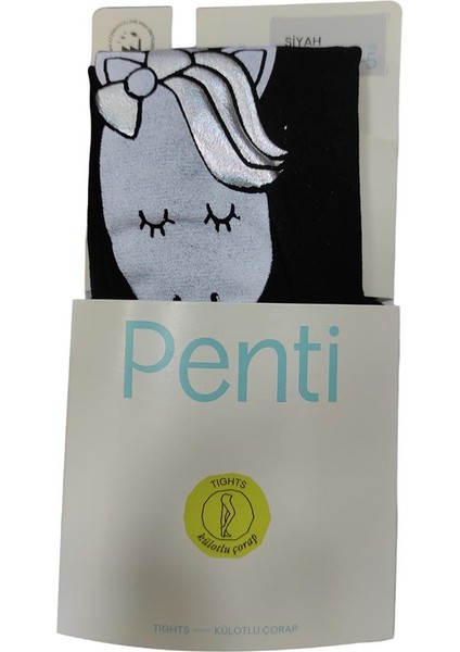 Kız Çocuk Sleepy Unicorn Desenli Külotlu Çorap 40 Denye