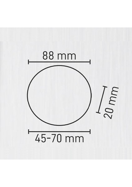 9W Yuvarlak Sıva Altı Ayarlanabilir Geçmeli Backlight LED Panel 6500K Beyaz