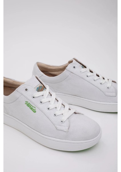V Mich Free Kanvas Kadın Sneakers Beyaz Spor Ayakkabı 1388
