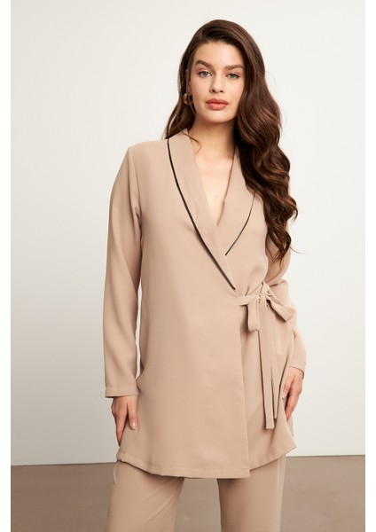 Biyeli Ceket Pantolon Takım - Bej fiyatları