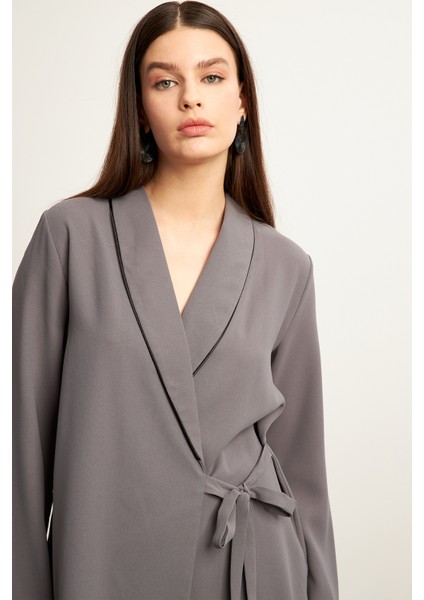 Biyeli Ceket Pantolon Takım - Gri modelleri