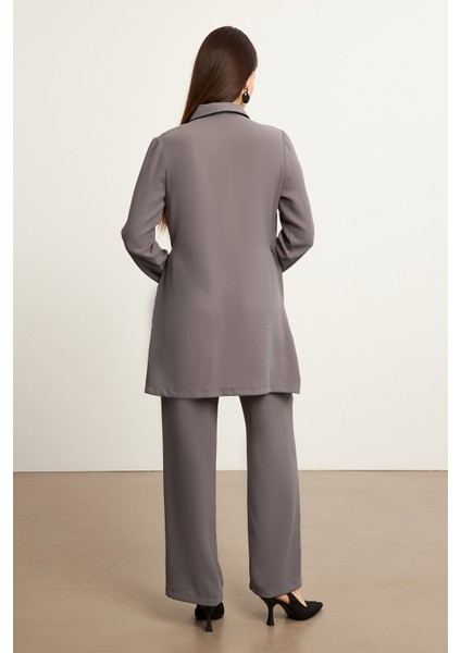 Biyeli Ceket Pantolon Takım - Gri fırsatları