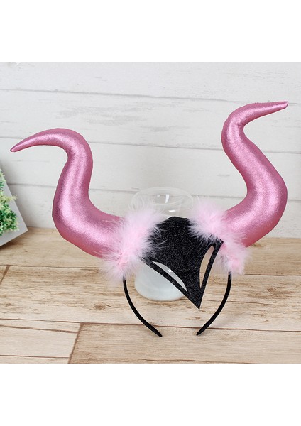 Cadılar Bayramı Şeytanı Büyük Boynuzlu Kafa Bandı (Yurt Dışından)