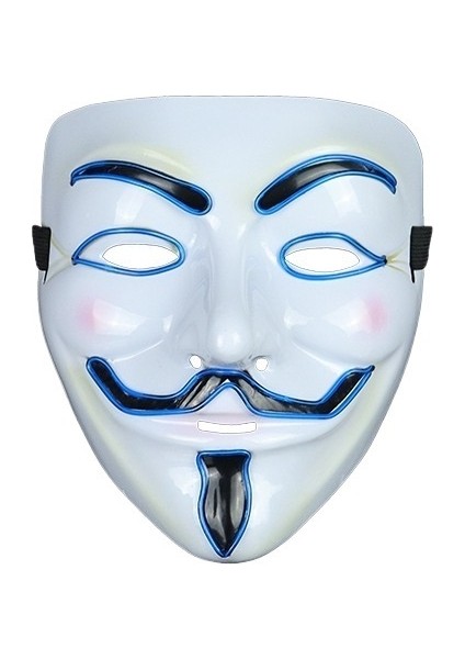 Parlayan Maske Beyaz Harflerle Cadılar Bayramı Palyaçosu (Yurt Dışından)