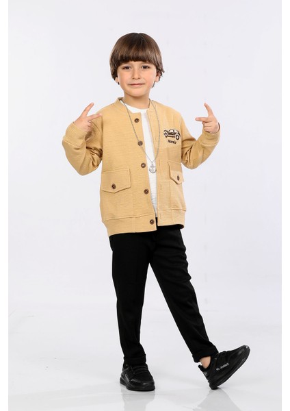 Erkek Çocuk Ceket-T-Shirt ve Pantolonlu 3 Lü Takım VF24KMR51107 fiyatları