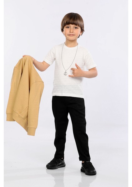 Erkek Çocuk Ceket-T-Shirt ve Pantolonlu 3 Lü Takım VF24KMR51107 fırsatları