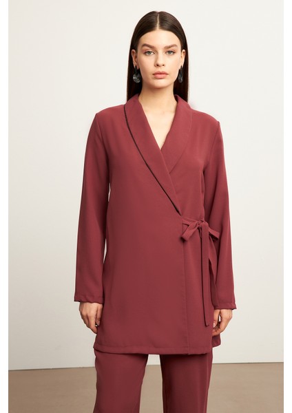 Biyeli Ceket Pantolon Takım - Gül Kurusu fırsatları