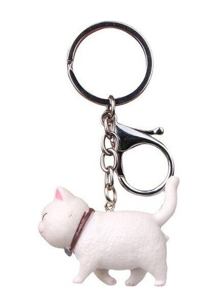 3 Kendi Kendini Iyileştiren Sıcak Seri Kedi Yuvarlak Yuvarlanan Katı Kedi Figürü Karabina Anahtarlık Çantasının Kore Versiyonu Asılı (Yurt Dışından)