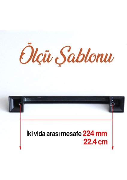 Gama 224 mm Siyah Kulp Metal Mobilya Çekmece Dolabı Mutfak Dolap Kulpları Kapak Kulbu Kulpu 22.4 cm fiyatları