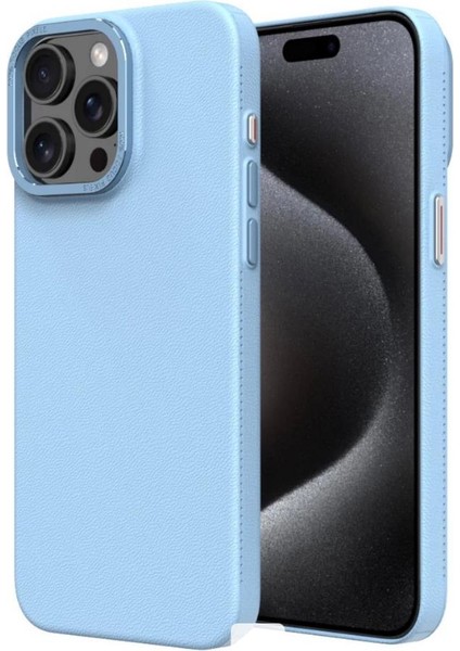 iPhone 14 Pro Max Kılıf Suni Deri Pc Mat Dokulu Kapak