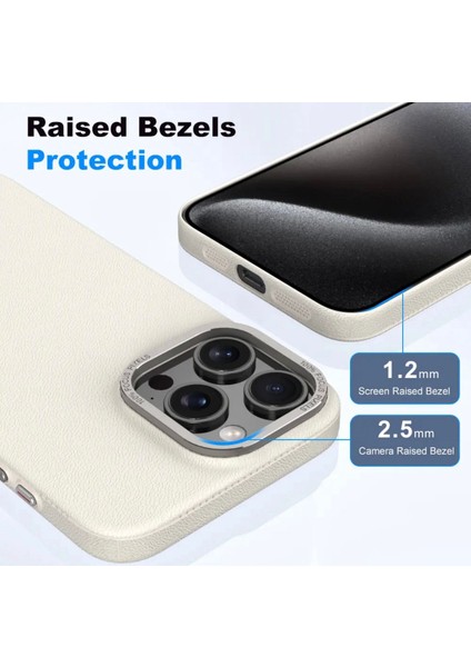iPhone 14 Pro Max Kılıf Suni Deri Pc Mat Dokulu Kapak