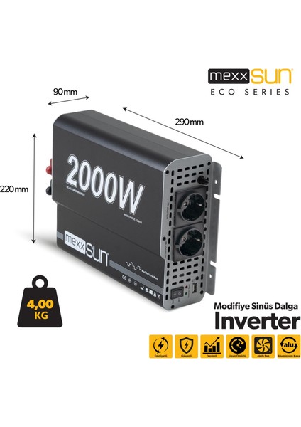 ® Modifiye Sinus Inverter 12V 2000W EA9701927 fırsatları